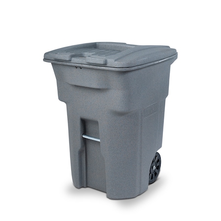 Toter 96 Gal. Graystone Document Trash Can with Wheels and Lid Lock CDA96
